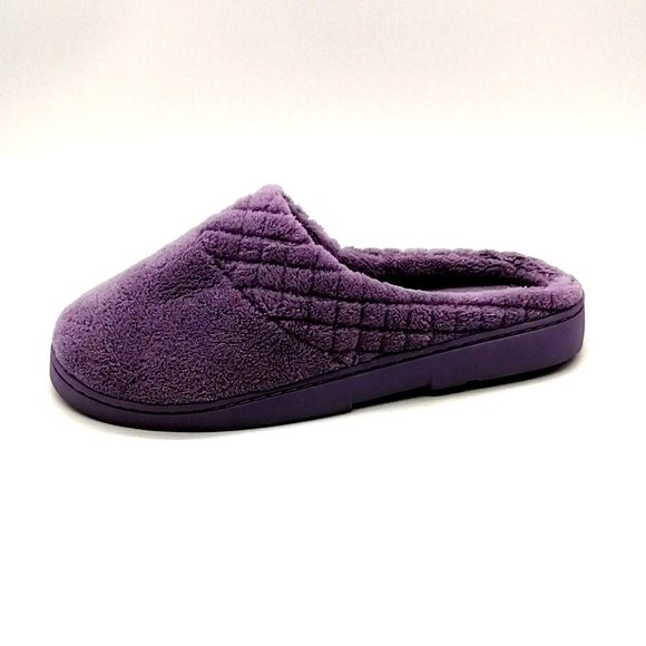 Womens Slide Slipper Lavender Round Toe Flat Heel‎ Cushioned Insole Sz M 7-8 - Picture 1 of 9